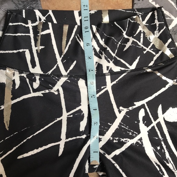 Fabletics black/white/silver high rise leggings - Picture 10 of 12